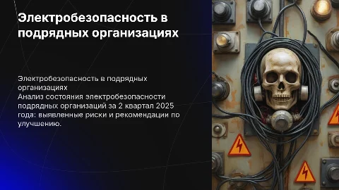 Состояние электробезопасности в подрядных организациях 2025