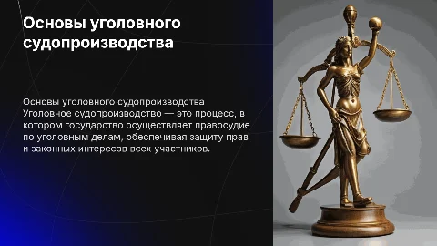 уголовное судопроизводство