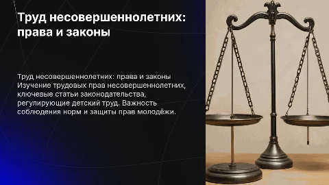 труд несовершеннолетних с названиями и номерами статей