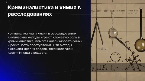 Криминалистика и химия: методы расследования преступлений
