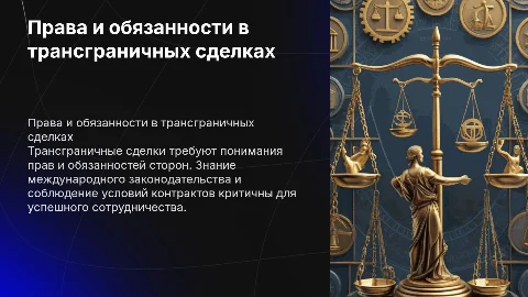 Права и обязанности в рамках трансграничных сделок