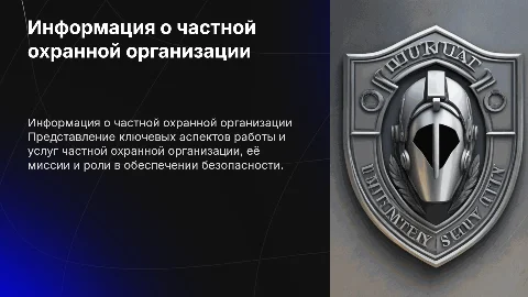 Информация о компании частная охранная организация