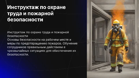 Инструктаж по охране труда и пожарной безопасности