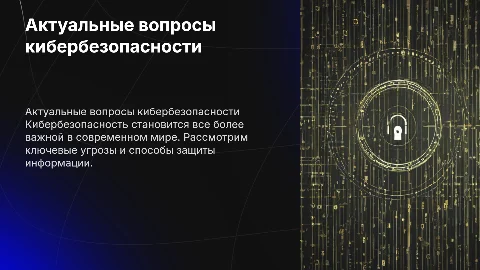 Актуальные вопросы кибербезопансости