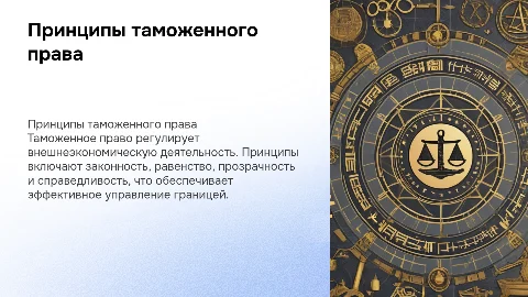 Принципы таможенного права: понятие, виды, значение