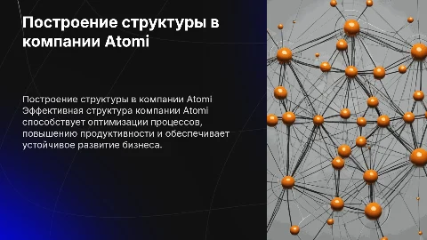 построение структуры в компании атоми