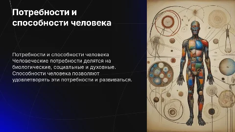 Потребности человека: биологические, социальные и духовные