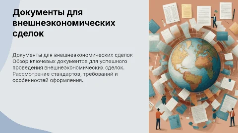 документы по внешнеэкономическим сделкам