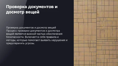 Порядок проверки документов и досмотр вещей: важные аспекты