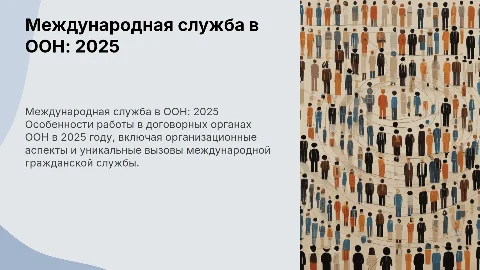 Организация международной гражданской службы в ООН 2025