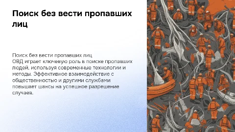 Поиск без вести пропавших лиц овд