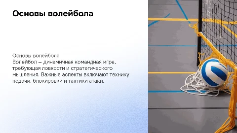 Тема волейбола