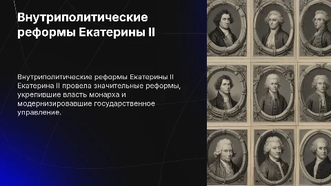 «Внутриполитические преобразования Екатерины II»