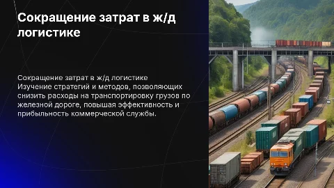 Сокращение затрат в железнодорожной логистике: стратегии и методы