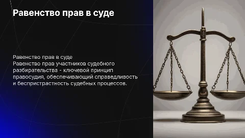 Равенство прав участников судебного разбирательства