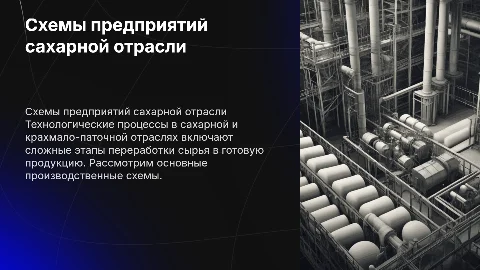 Технологическая схема сахарной и крахмало-паточной отраслей