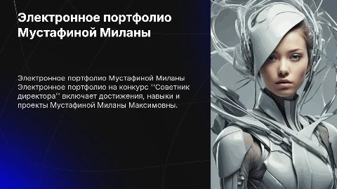Электронное портфолио Мустафиной Миланы на конкурс