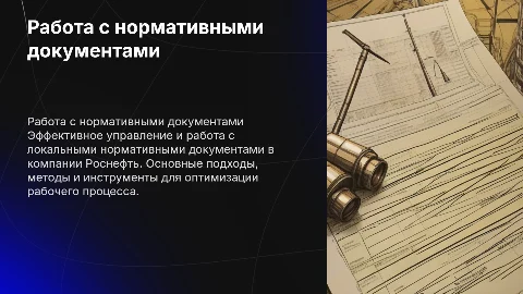 Работа с локальными нормативными документами в Роснефти