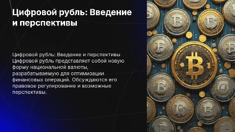 Цифровой рубль: правовое регулирование и перспективы