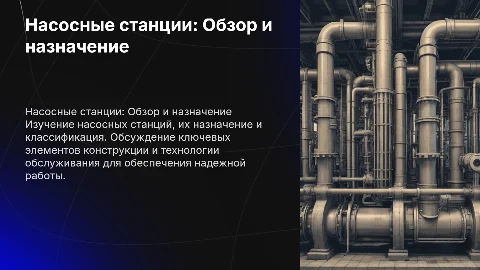Насосные станции: назначение, виды и технологии обслуживания