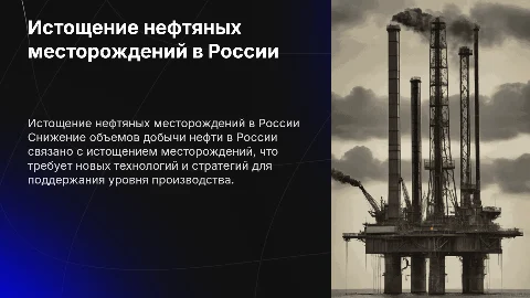 Истощение нефтяных месторождений в россии