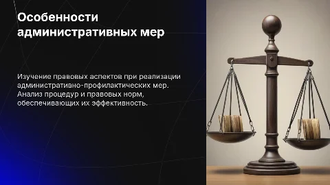 Особенности правового осуществления административно-профилактических мер