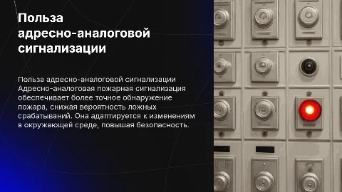 ПОЛЕЗНОСТЬ Адресно-аналоговая пожарная сигнализация