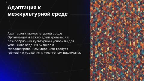 адаптация организаций к межкультурной среде