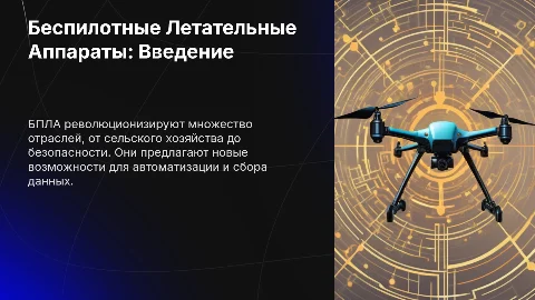 Беспилотные летательные аппараты (БПЛА)