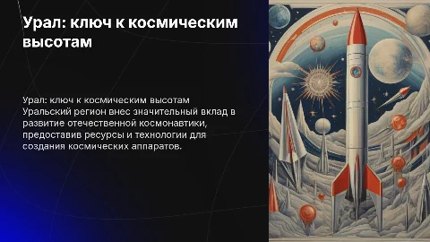 Вклад уральского региона в развитие космонавтики