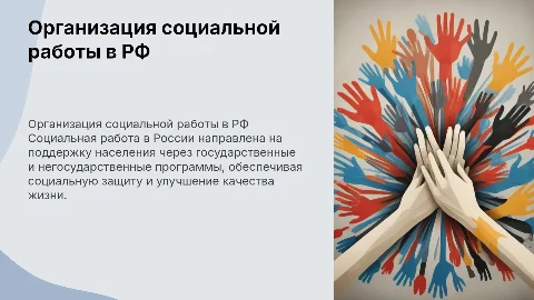 Организация социальной работы в Российской Федерации