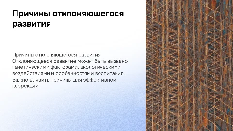 причины отклоняющегося развития