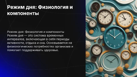 Режим дня: Физиологические основы и компоненты