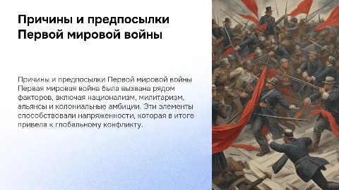 Причины и предпосылки Первой мировой войны