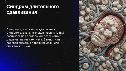 Синдром длительного сдавливания: первая помощь и условия возникновения