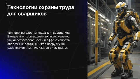 Совершенствование технологий охраны труда для сварщиков