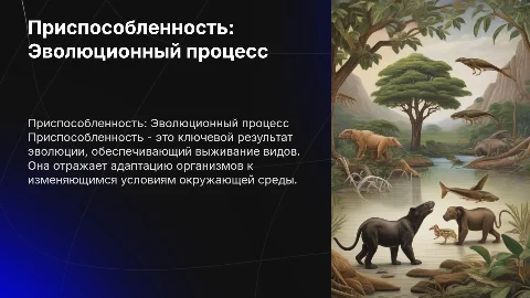 Приспособленность - результат эволюции