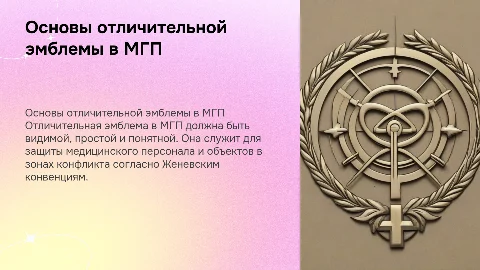Критерии отличительной эмблемы в МГП по Женевским конвенциям