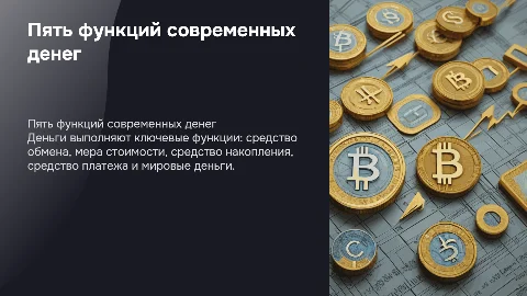 пять функций современных денег