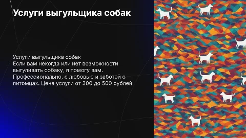 Услуги выгульщика собак: профессиональный выгул от 300 руб.