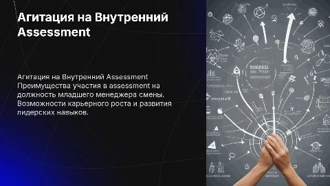 Агитация на Внутренний Assessment для младшего менеджера