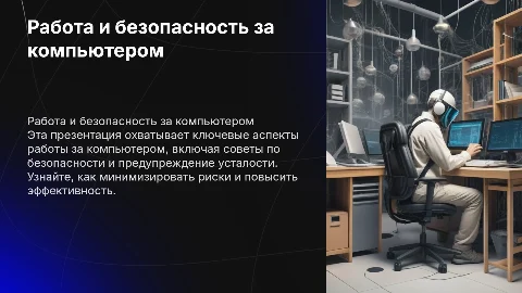 Работа и техника безопасности за компьютером