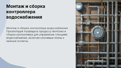 Монтаж и сборка контроллера станции водоснабжения