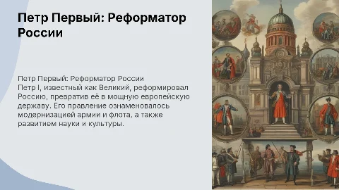 Петр 1 презентацыя