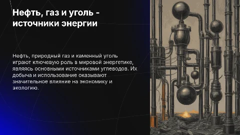 Нефть, газ и каменный уголь: природные источники углеводов