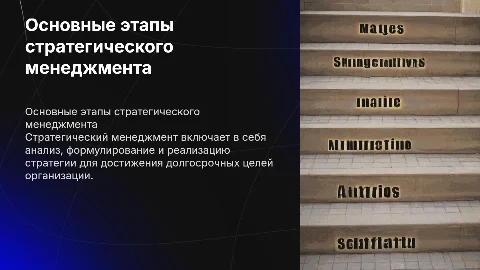 Основные этапы стратегического менеджмента