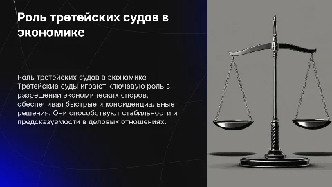 Обзор роли третейских судов в экономических спорах