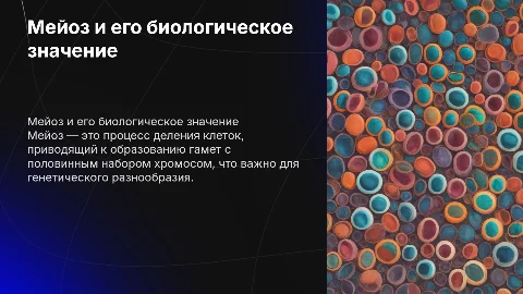 мейоз. биологическое значение мейоза
