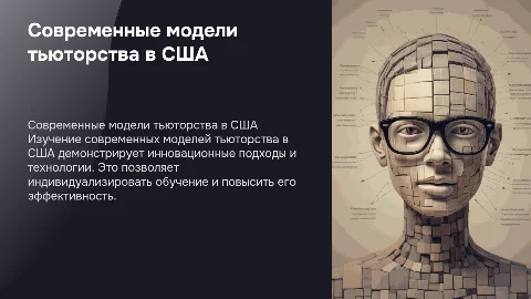 Современные модели тьюторства на примере США