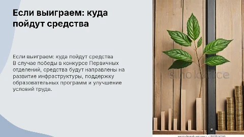 Выигрыш в конкурсе Первичных отделений: куда пойдут средства